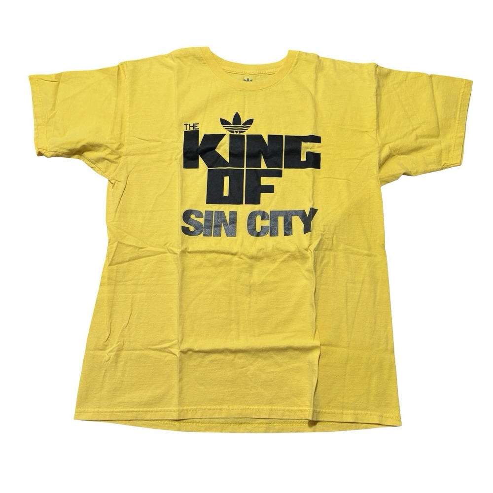 adidas Men's The King of Sin City T Shirt Yellow Size Large 20 x 28